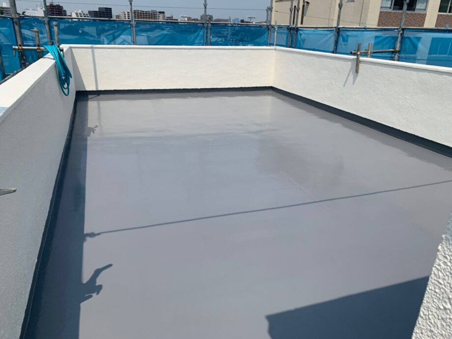 ウレタン塗膜防水施工後